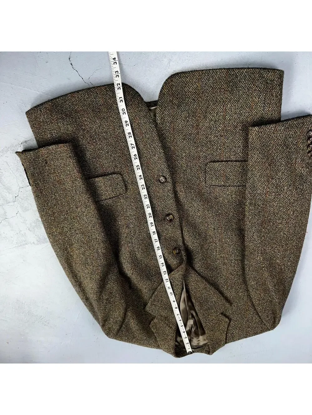 VTG Hugo Boss Alexander Scotland Wool 40 Short Sport Coat Blazer Jacket Tweed
